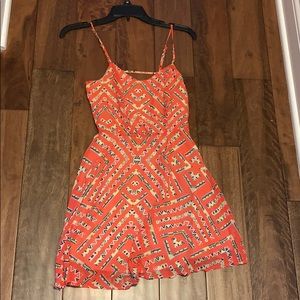 Orange pattern dress